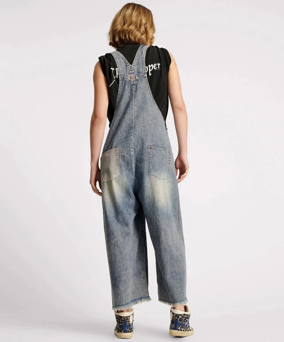 DIRTY BLUE STANTON ST SKATER DENIM OVERALLS