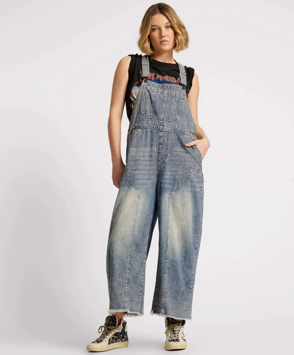DIRTY BLUE STANTON ST SKATER DENIM OVERALLS
