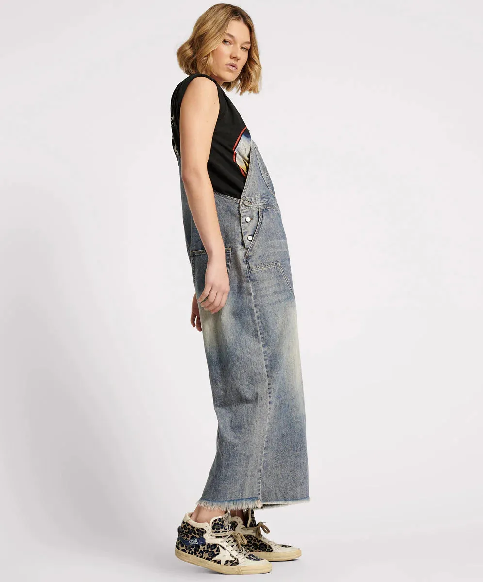 DIRTY BLUE STANTON ST SKATER DENIM OVERALLS