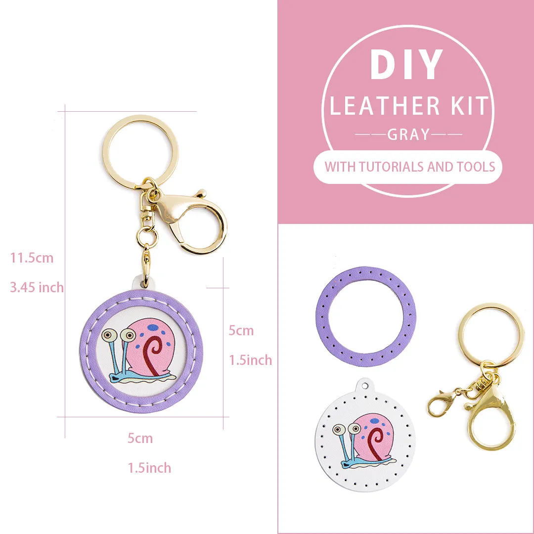 DIY Leather Kits —— SpongeBob Keychain