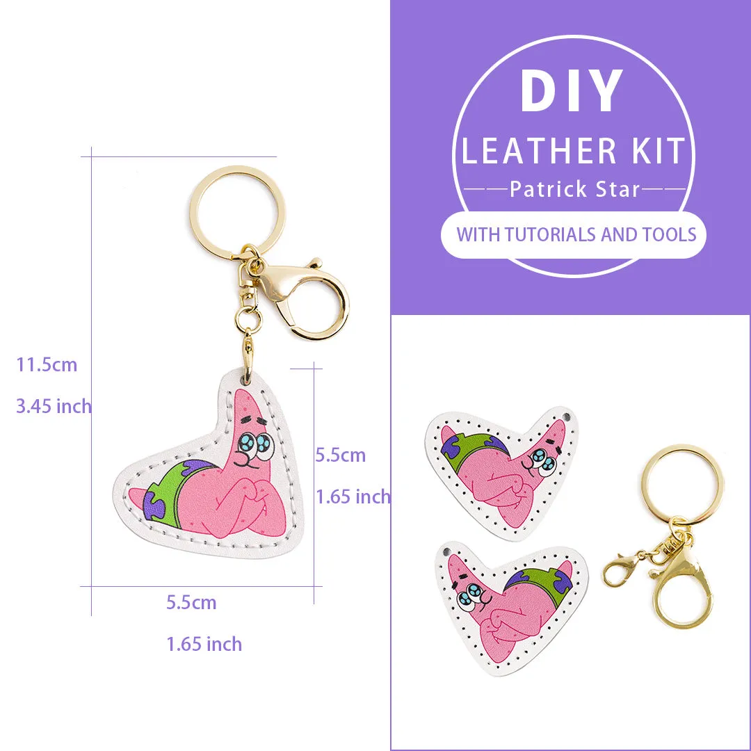 DIY Leather Kits —— SpongeBob Keychain