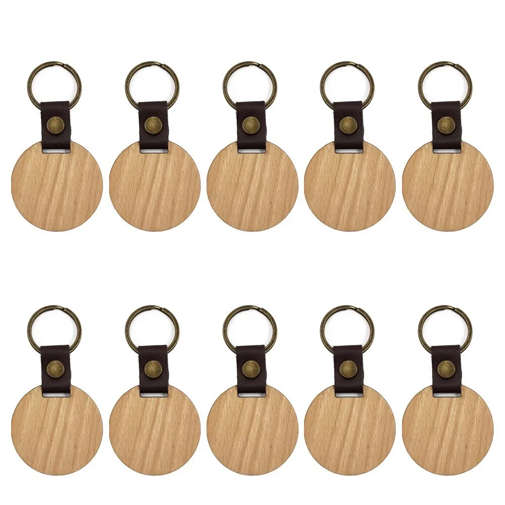 DIY Wood Keychain（10pcs）