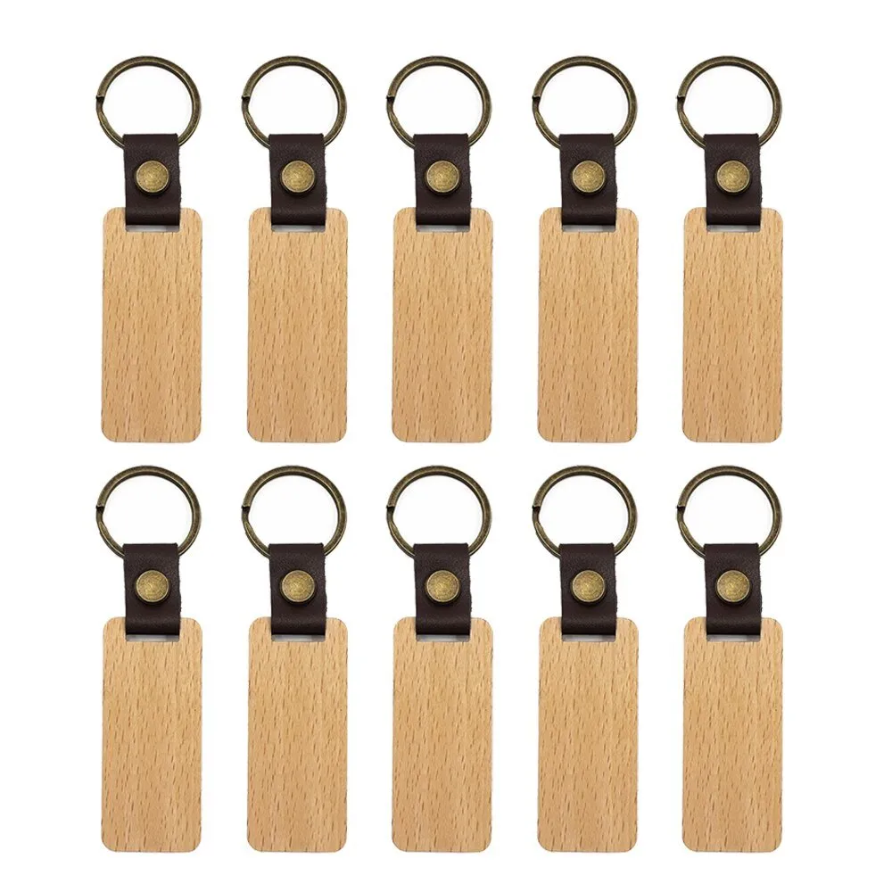 DIY Wood Keychain（10pcs）