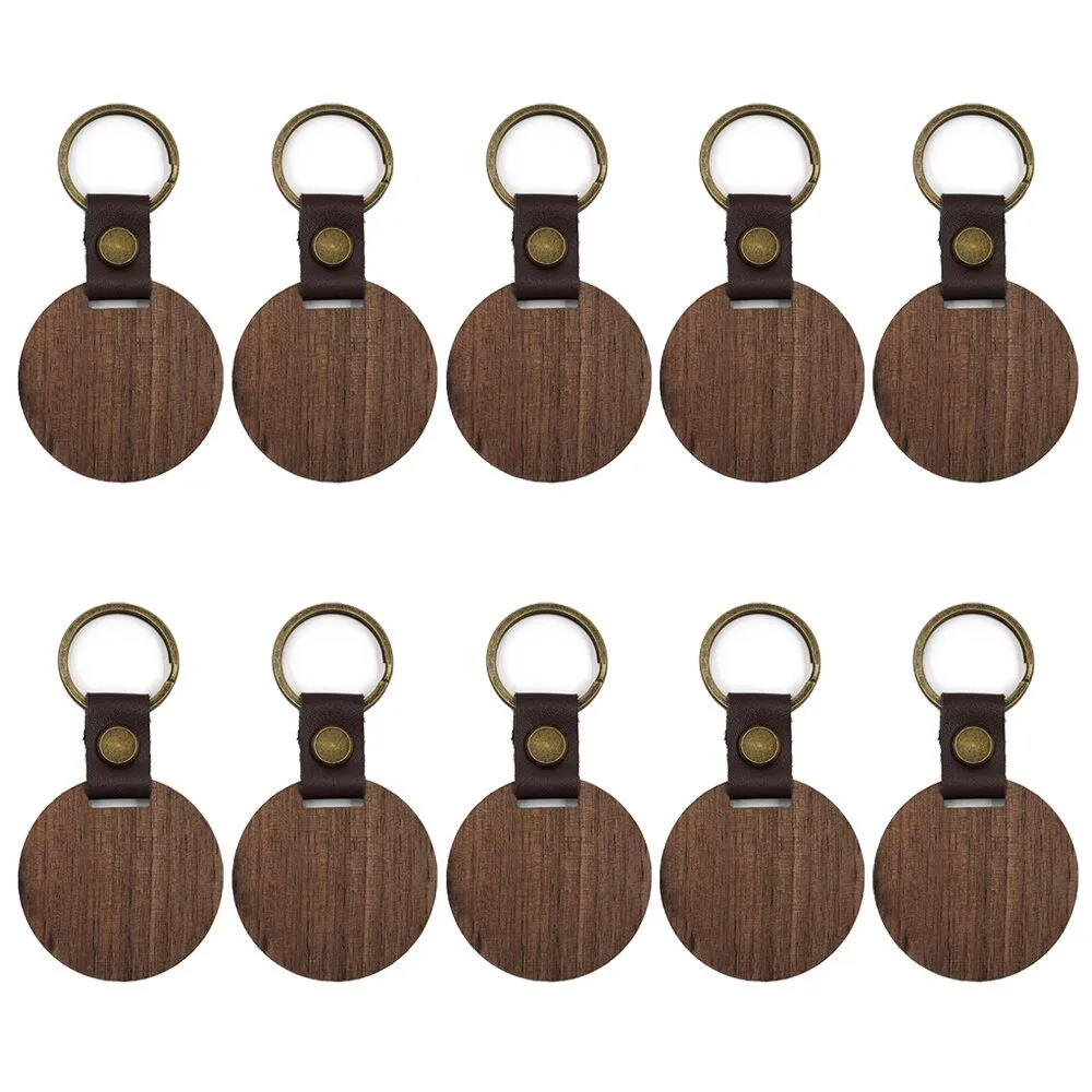 DIY Wood Keychain（10pcs）