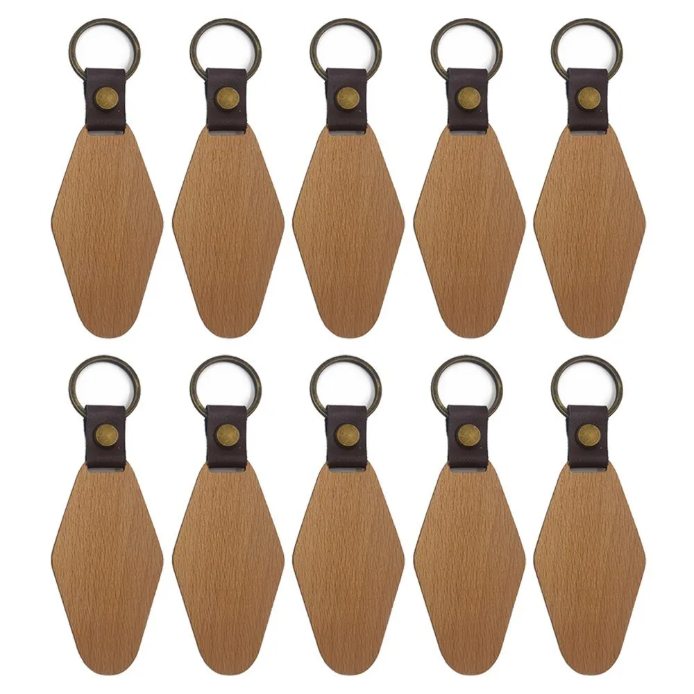 DIY Wood Keychain（10pcs）