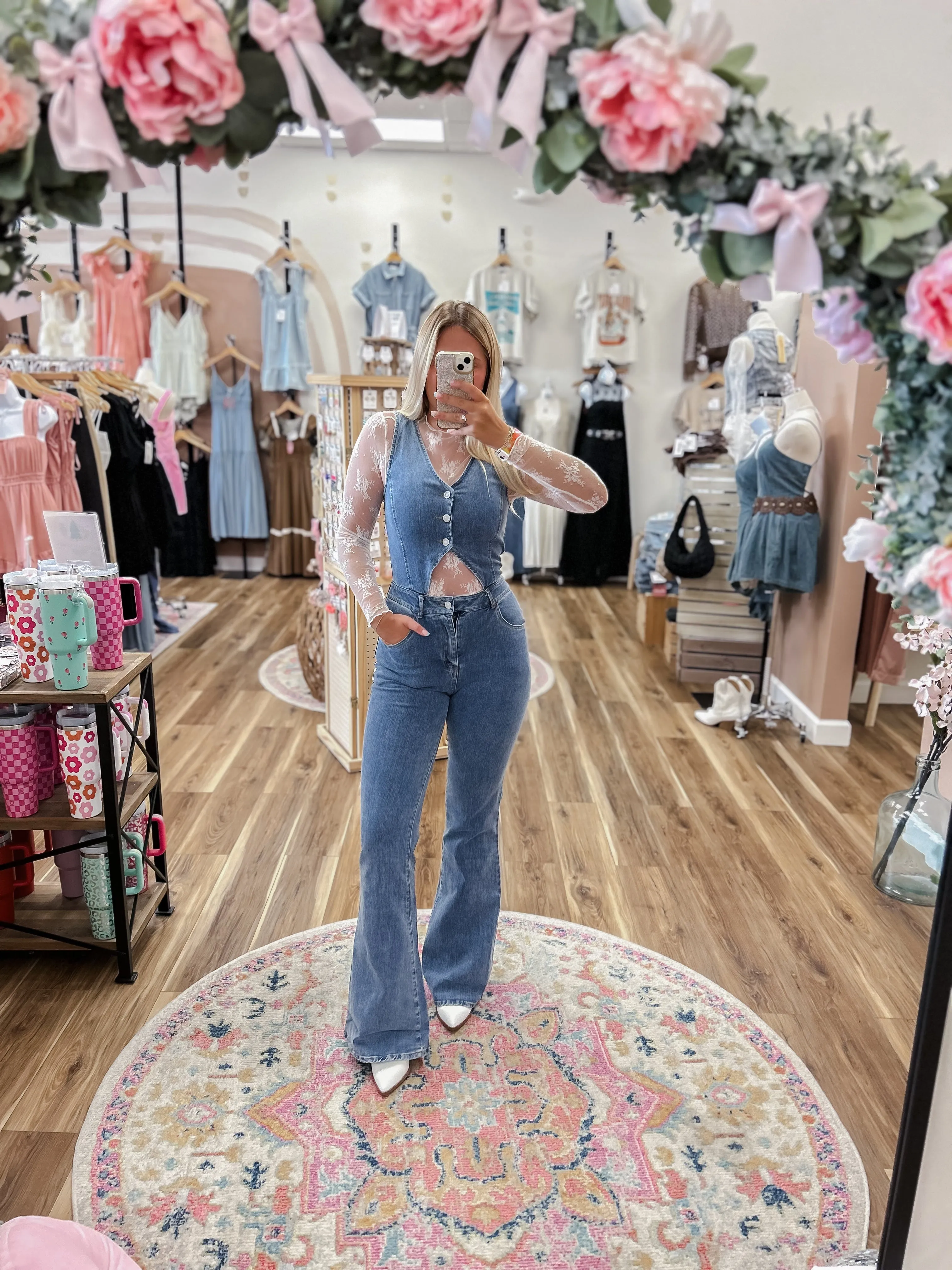 Doing The Most Denim Jumpsuit