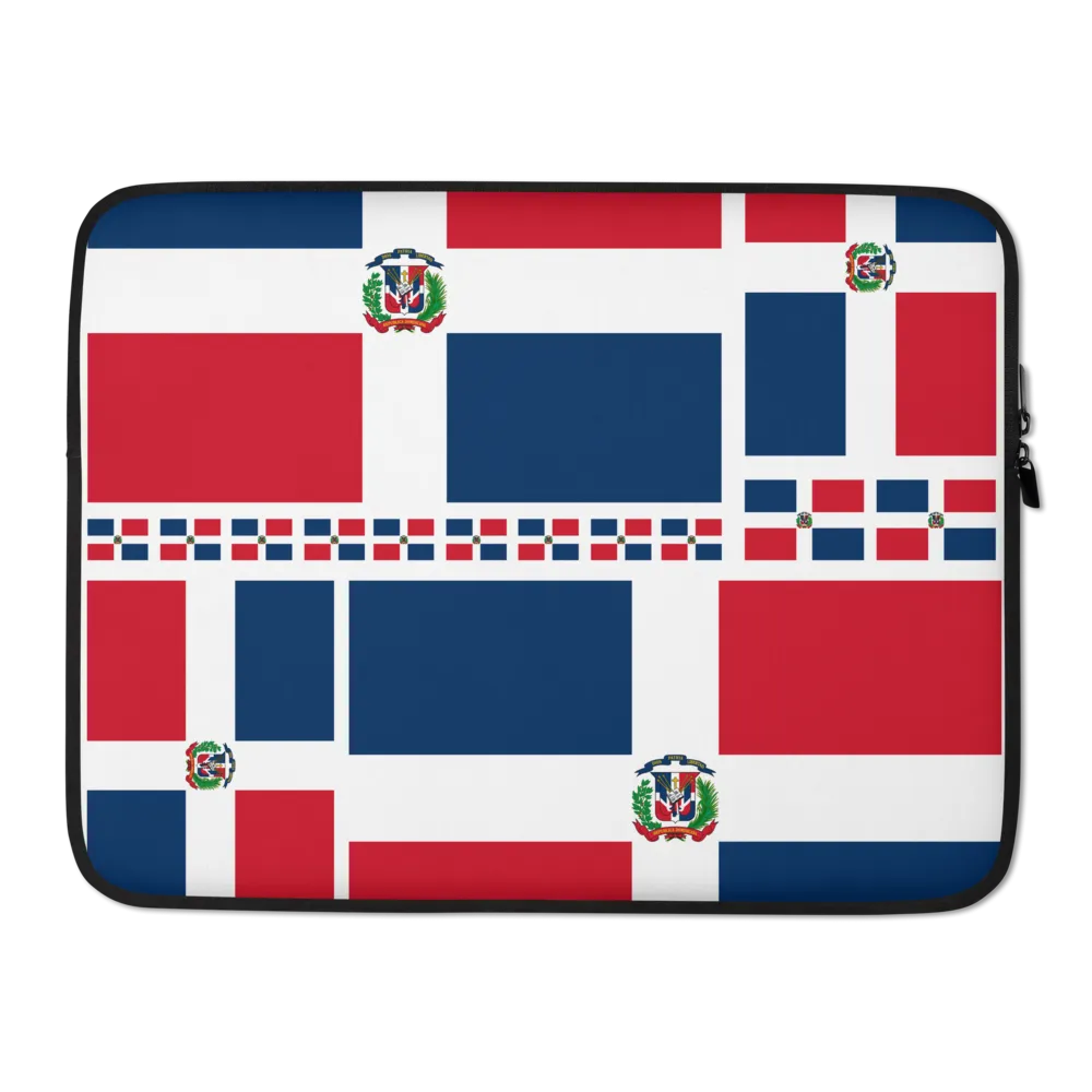 Dominican Republic Flag All-Over Collage Laptop Sleeve