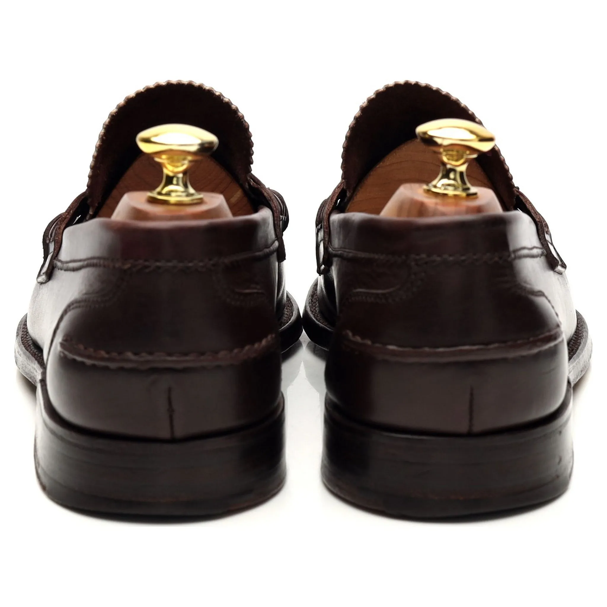 'Dover' Dark Brown Leather Loafers UK 8.5 F