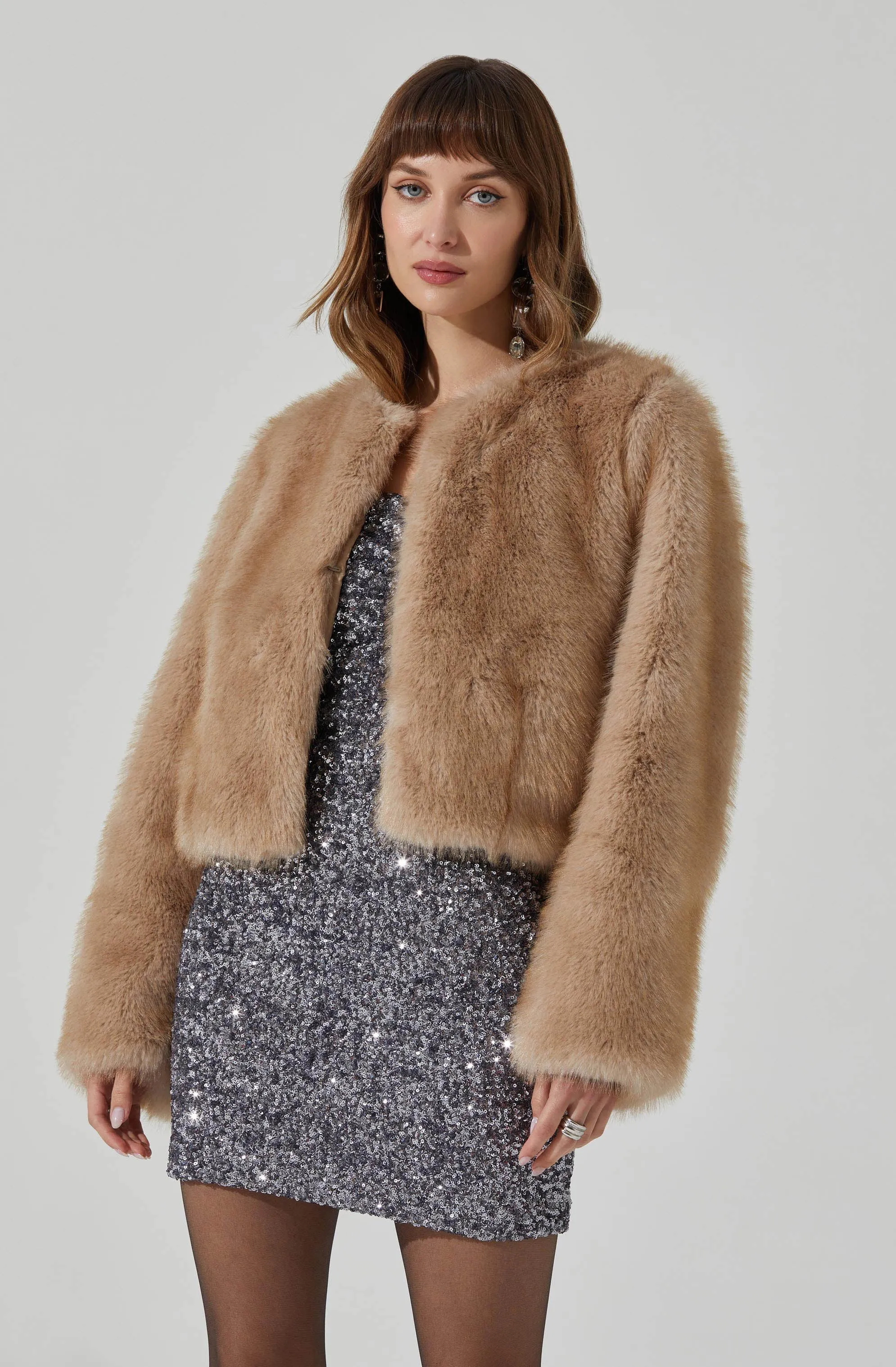 Doxey Faux Fur Cropped Jacket