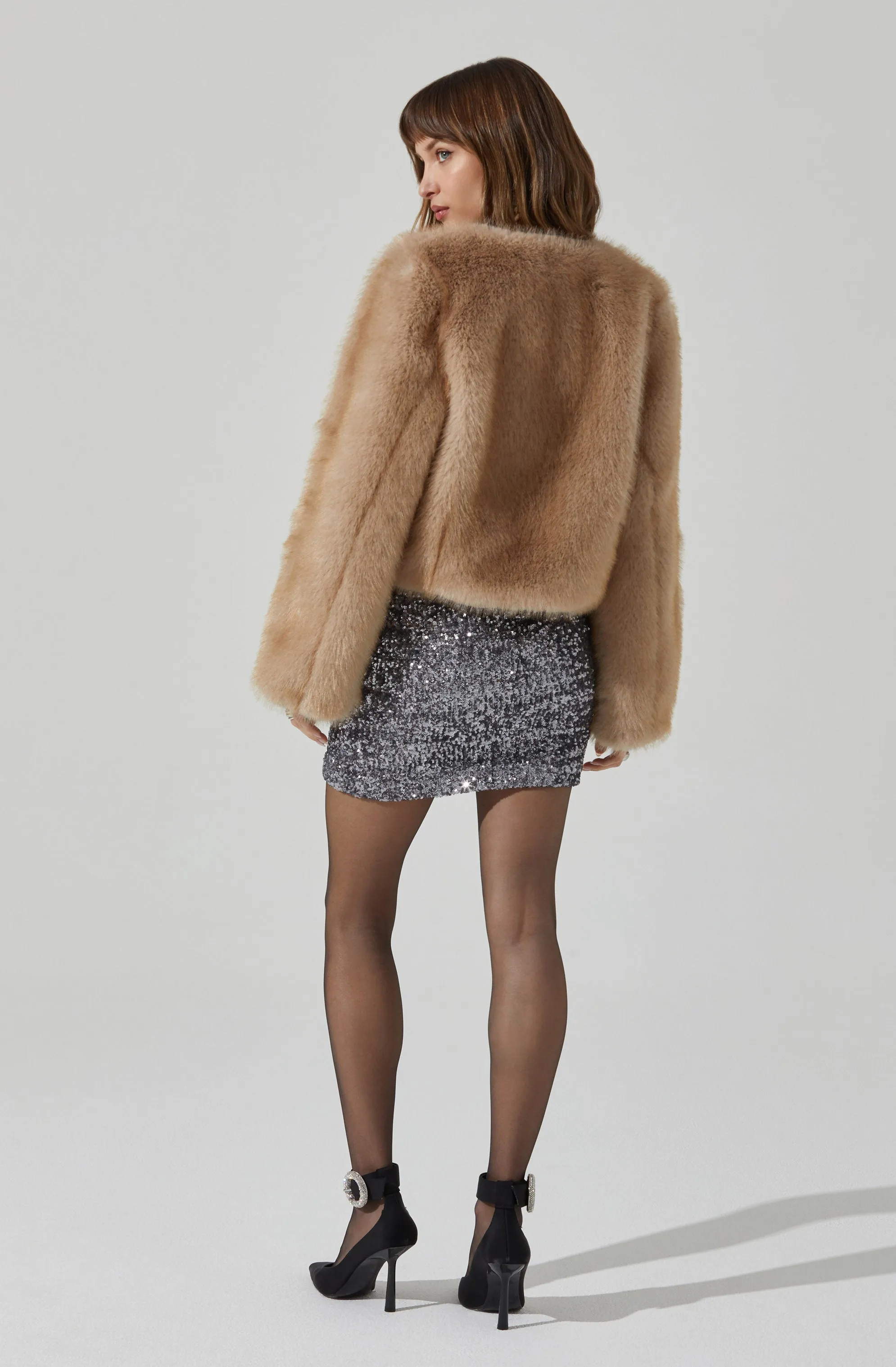 Doxey Faux Fur Cropped Jacket