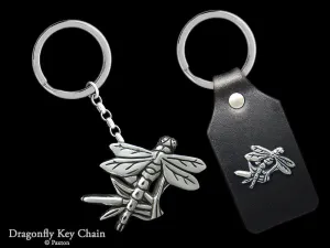 Dragonfly Key Chain / Key Ring Sterling Silver