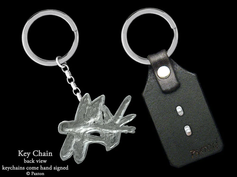 Dragonfly Key Chain / Key Ring Sterling Silver
