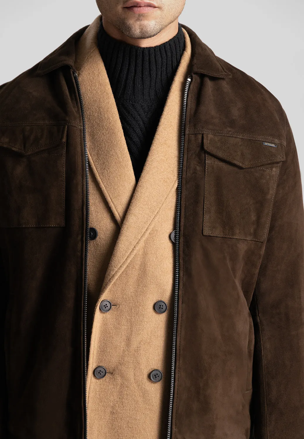 DSTREZZED CARR SEUDE ZIP JACKET 101438