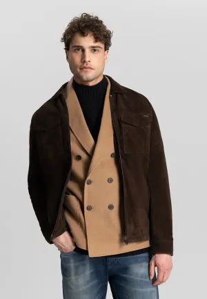 DSTREZZED CARR SEUDE ZIP JACKET 101438