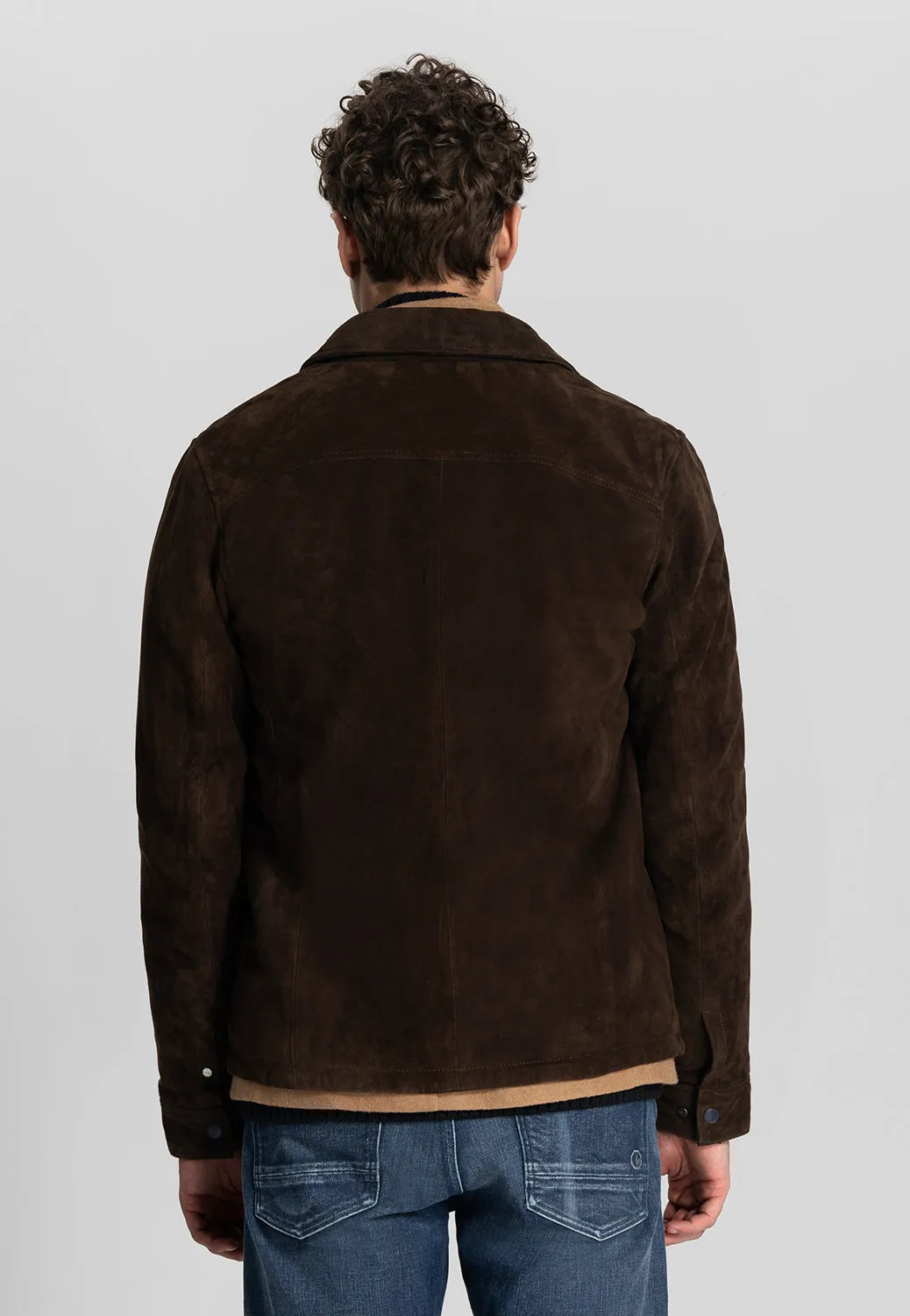 DSTREZZED CARR SEUDE ZIP JACKET 101438