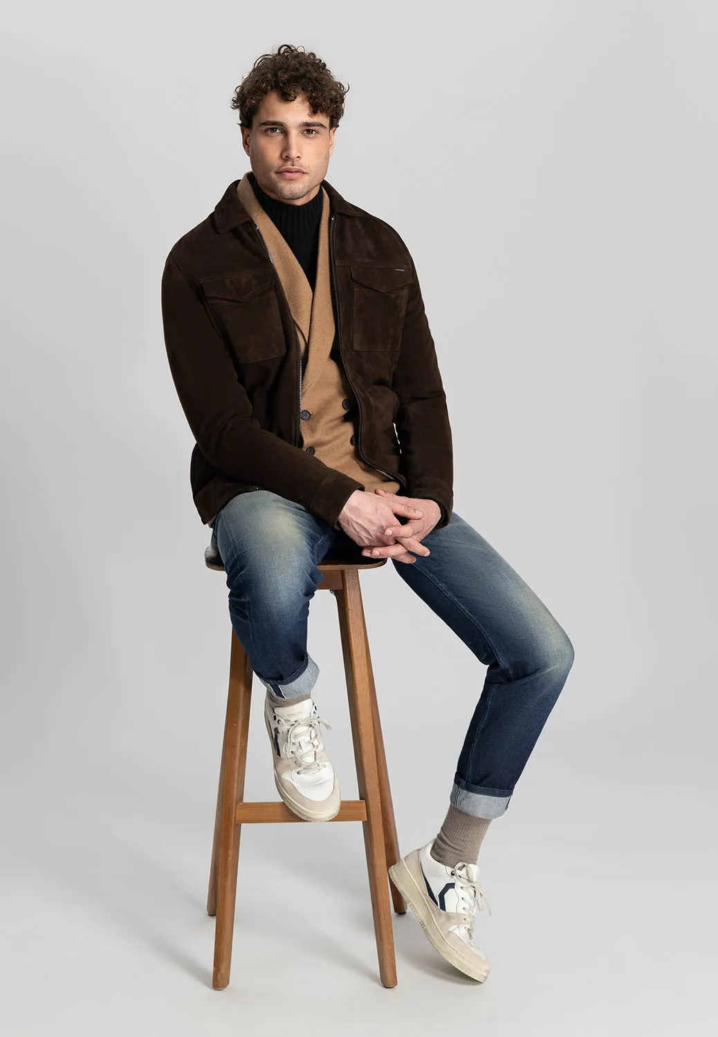 DSTREZZED CARR SEUDE ZIP JACKET 101438