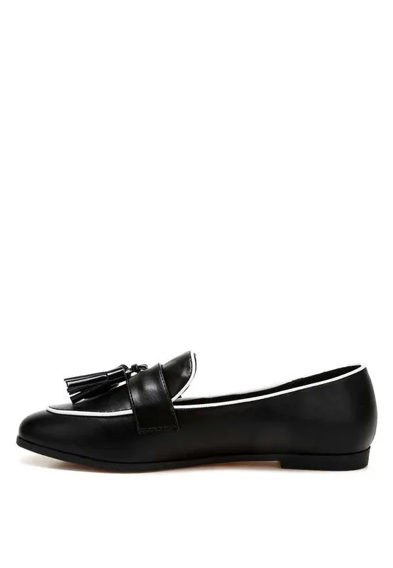 Dual Tone Tassel Loafers