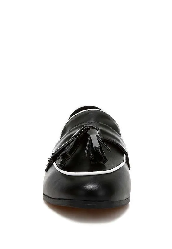 Dual Tone Tassel Loafers