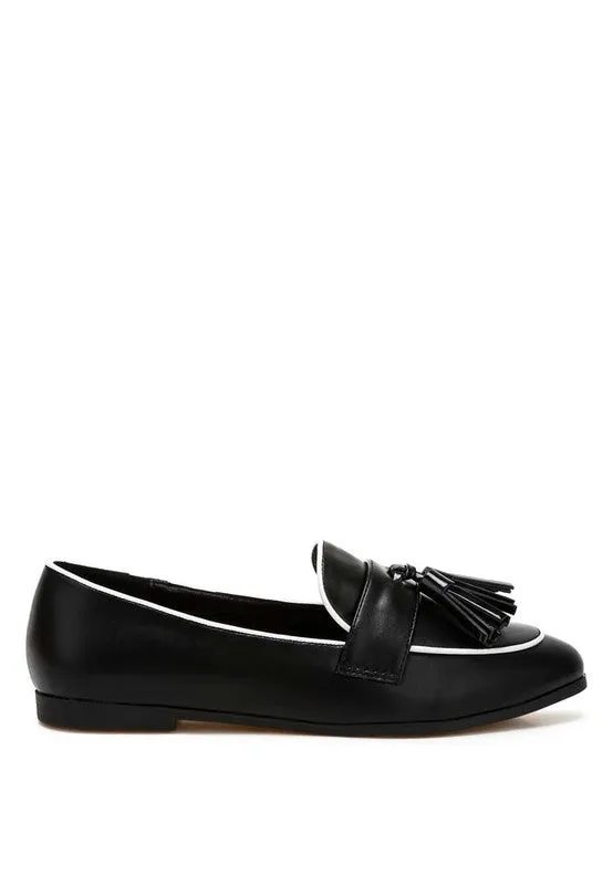 Dual Tone Tassel Loafers