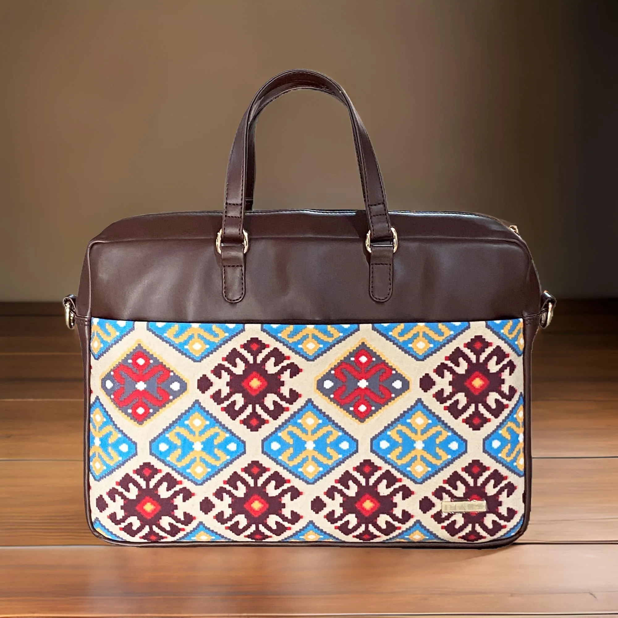 Durable Office Bag Multicolor | Vegan Leather Laptop Bag with Reinforced Stitching