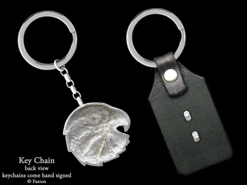 Eagle Head Key Chain / Key Ring Sterling Silver
