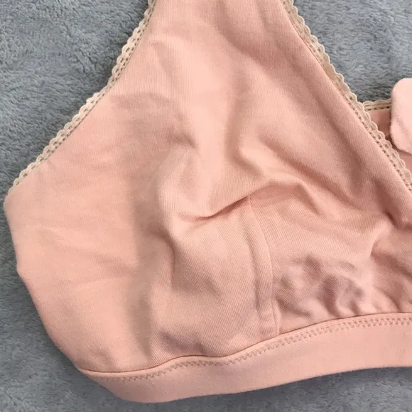 Eberjey Pima Goddess Everyday  V Neck Bralette Buff L/XL New