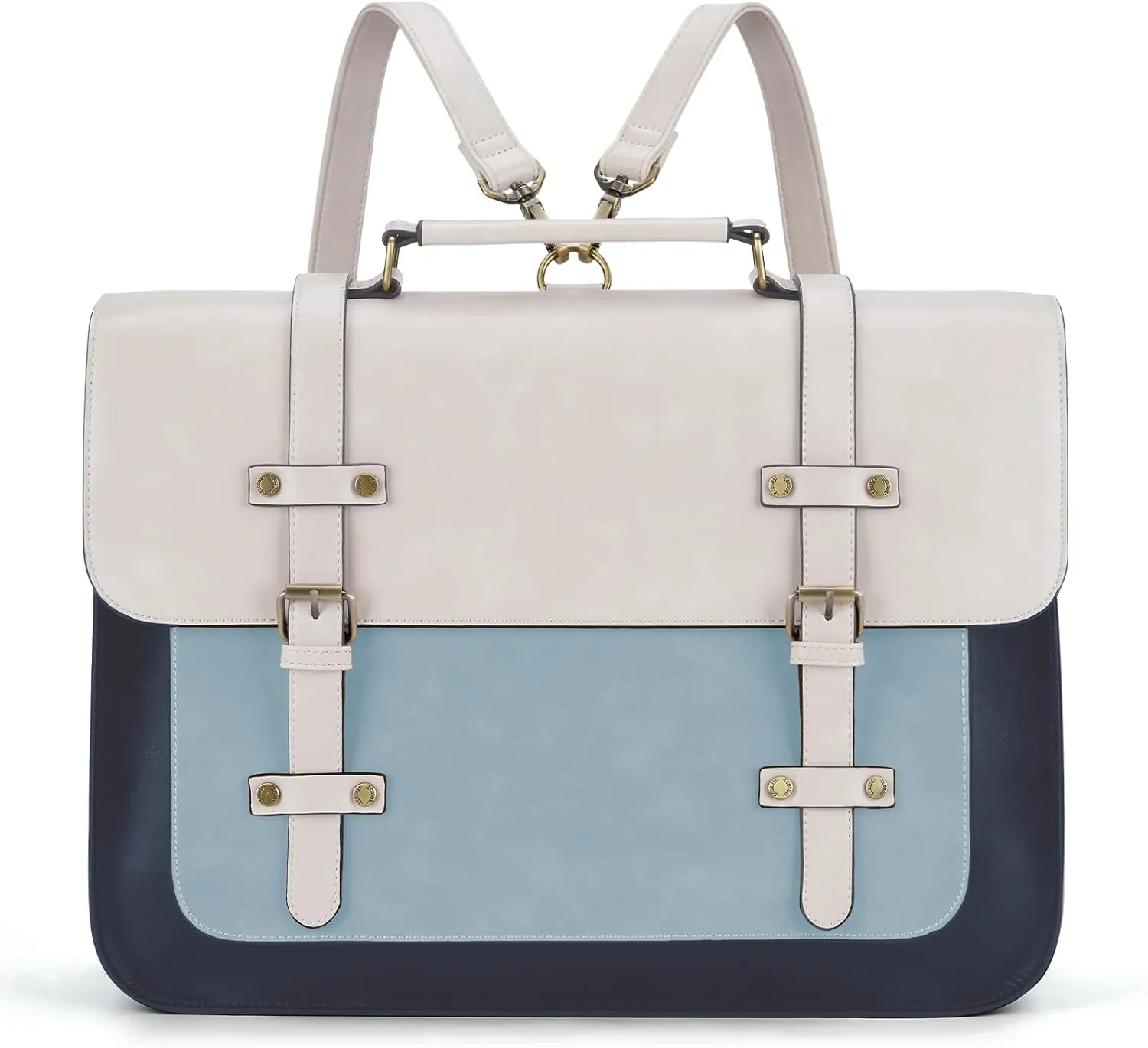 ECOSUSI Laptop Bag for Women Vegan Leather Messenger Bag