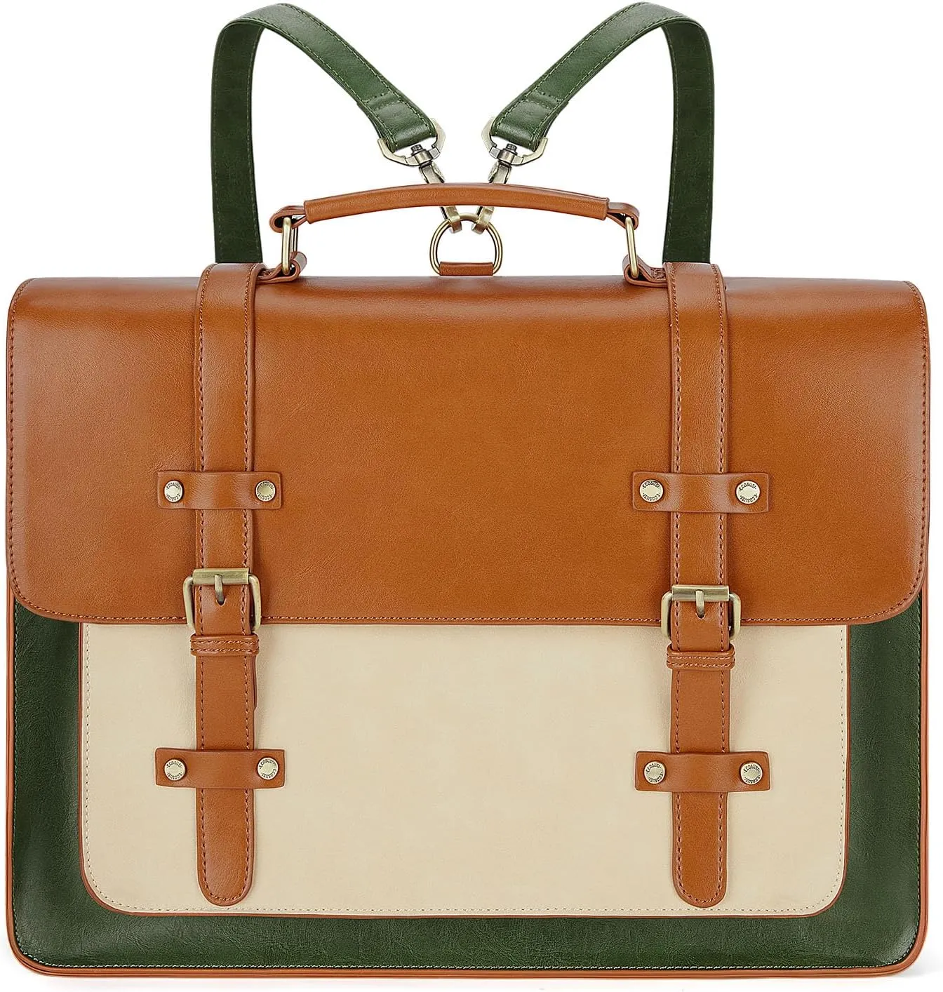 ECOSUSI Laptop Bag for Women Vegan Leather Messenger Bag