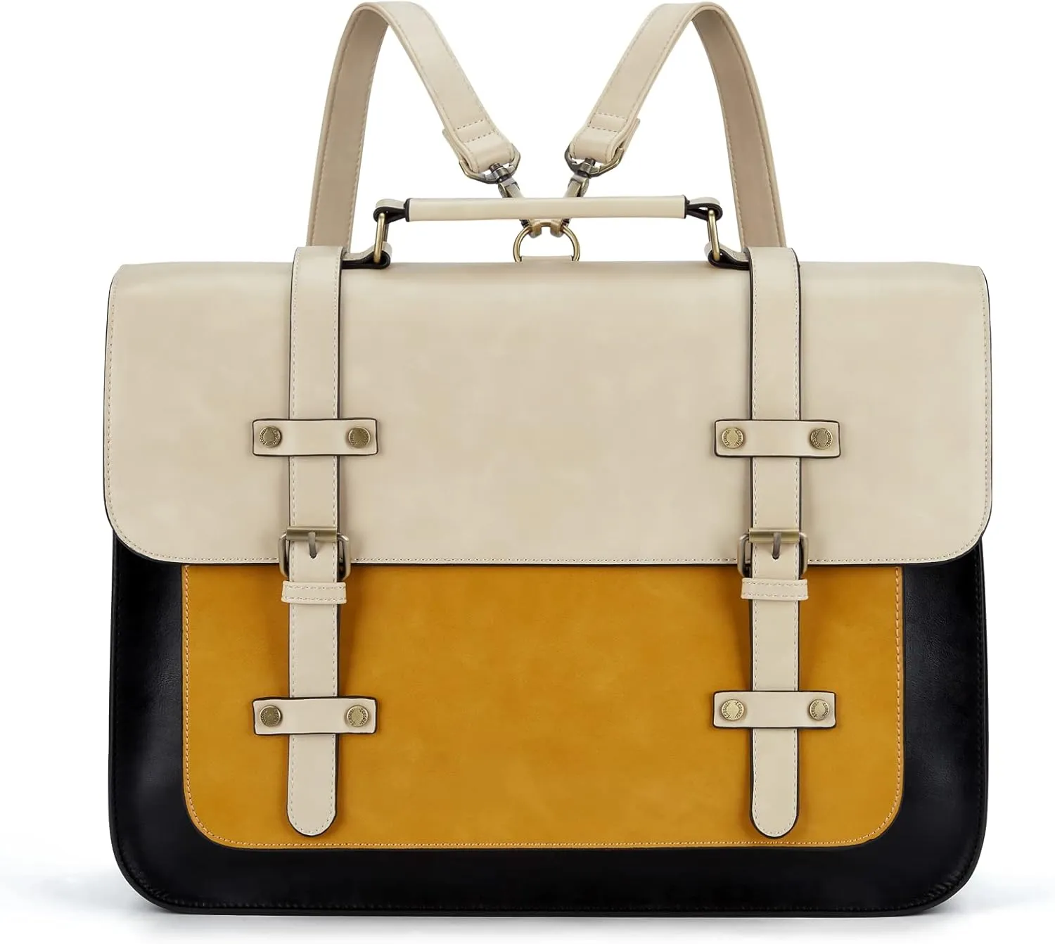 ECOSUSI Laptop Bag for Women Vegan Leather Messenger Bag