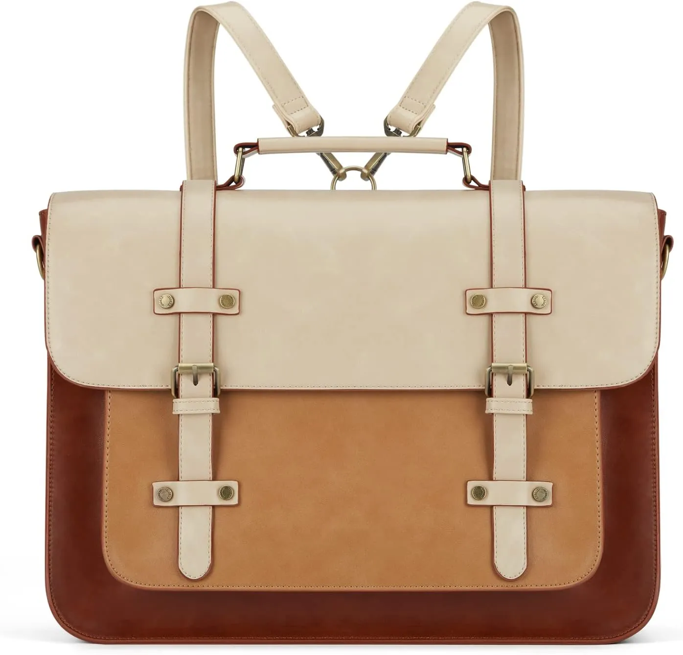 ECOSUSI Laptop Bag for Women Vegan Leather Messenger Bag