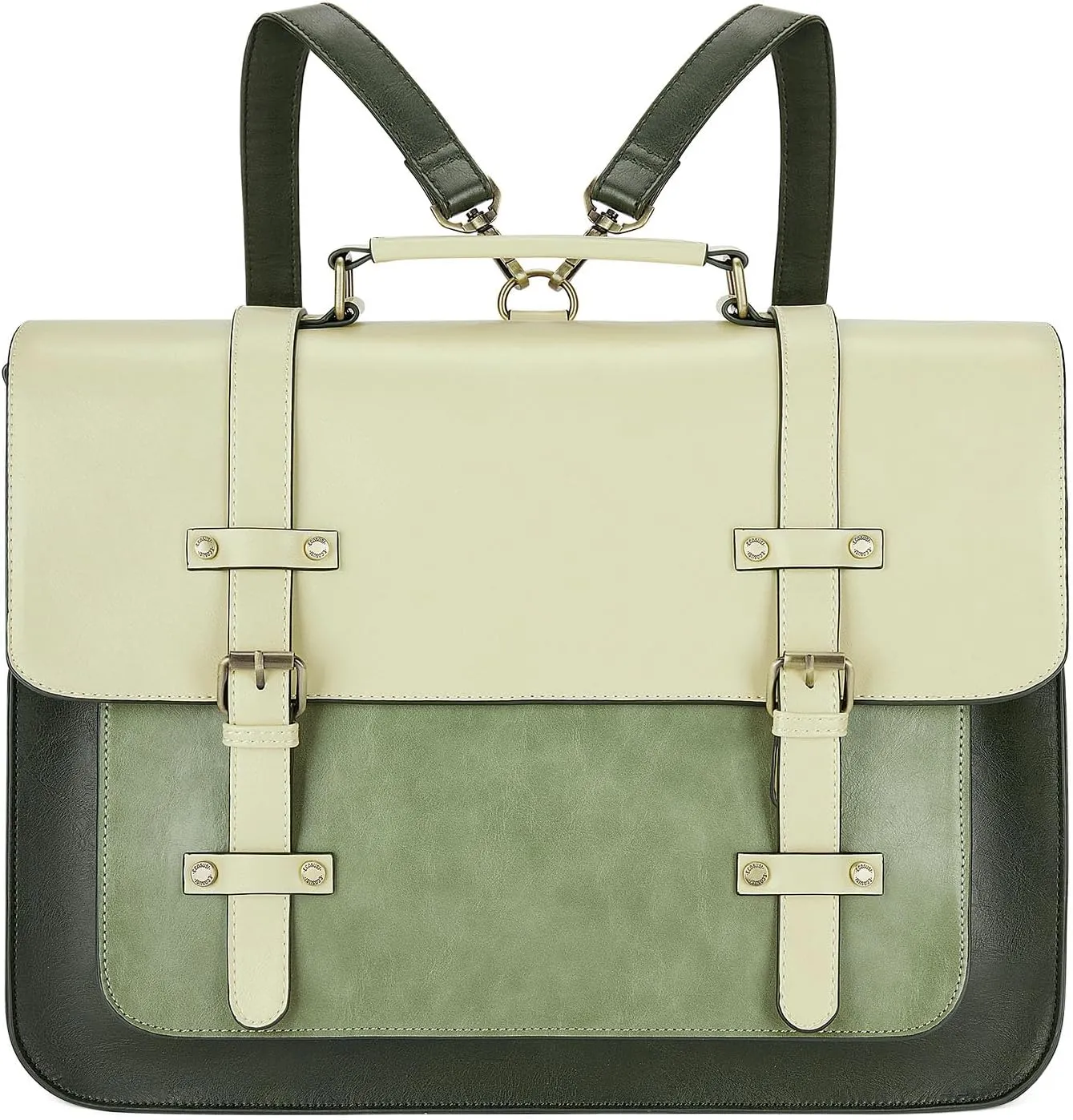 ECOSUSI Laptop Bag for Women Vegan Leather Messenger Bag