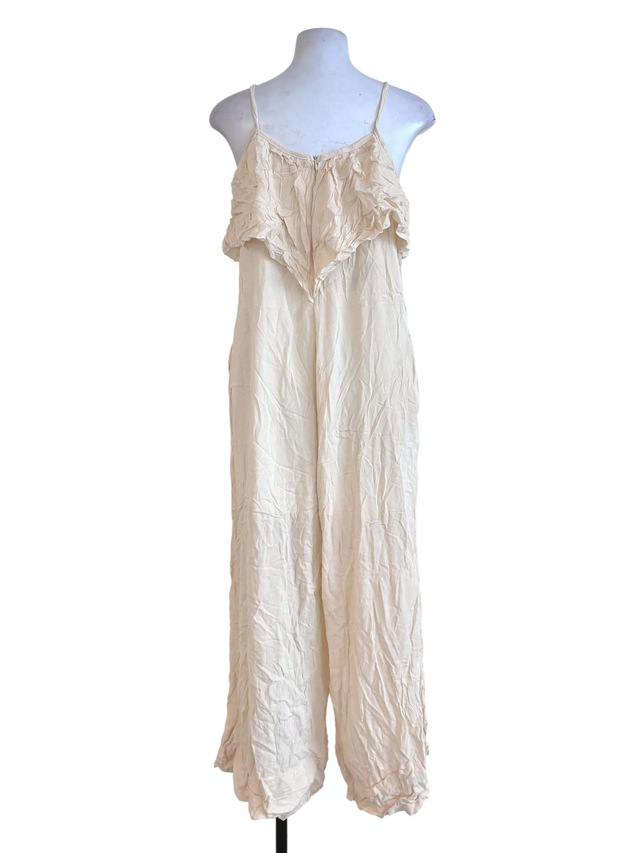 Egg Nog Sleeveless Jumpsuits