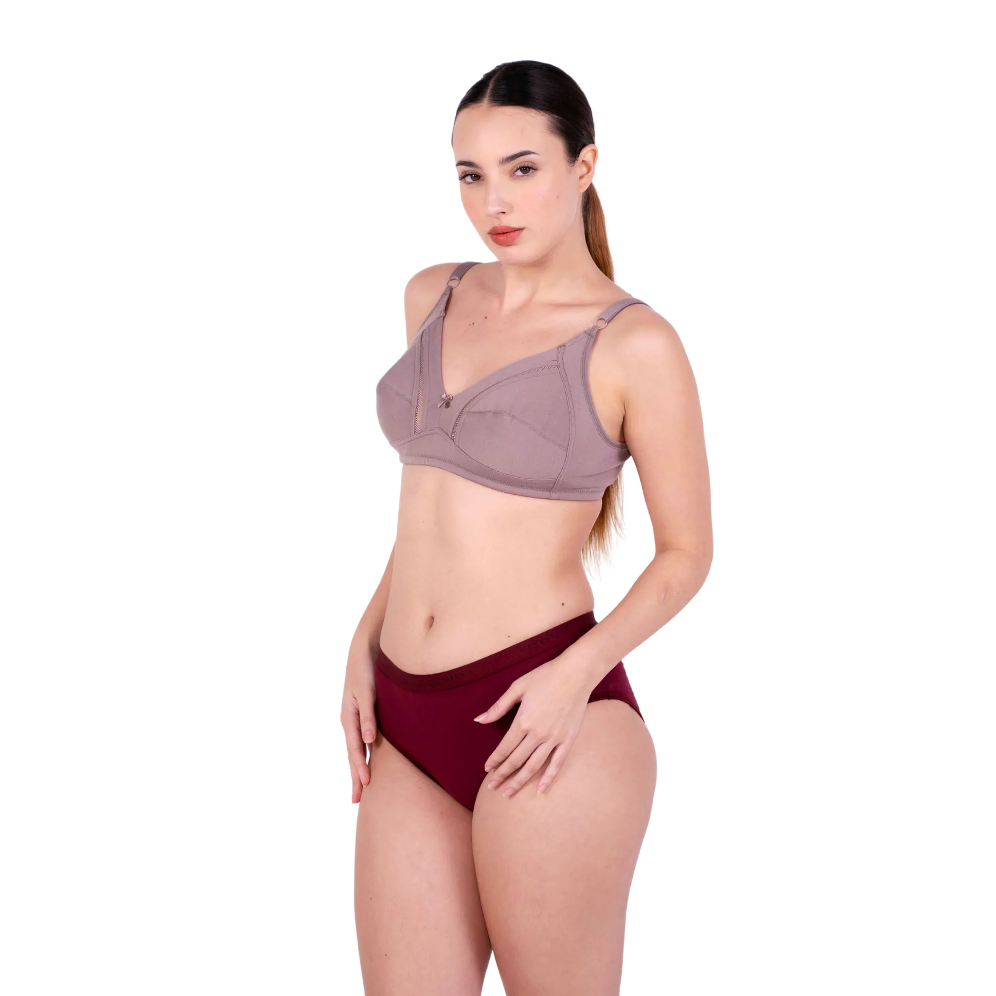 Elegant Non-Padded Bra & Hipster Panty Set | Wireless Lace Design | Everyday Comfort | by Gossip