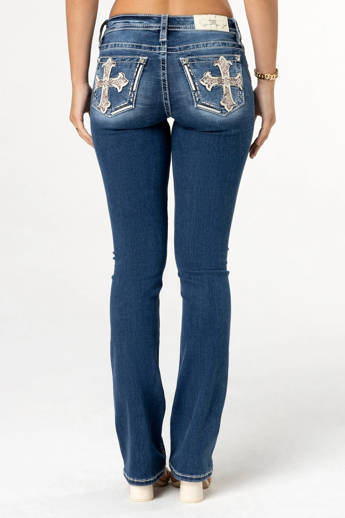 Elena Cross Bootcut Jeans