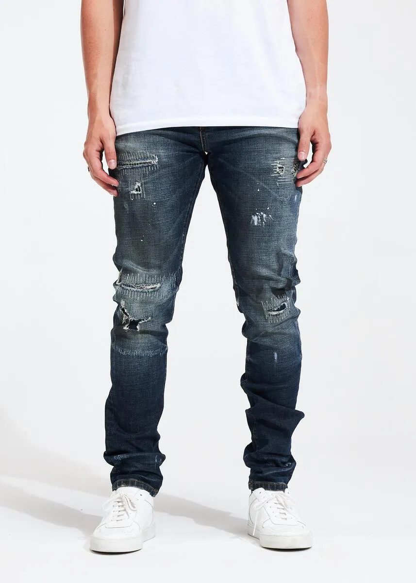 EMBELLISH SLATE DENIM