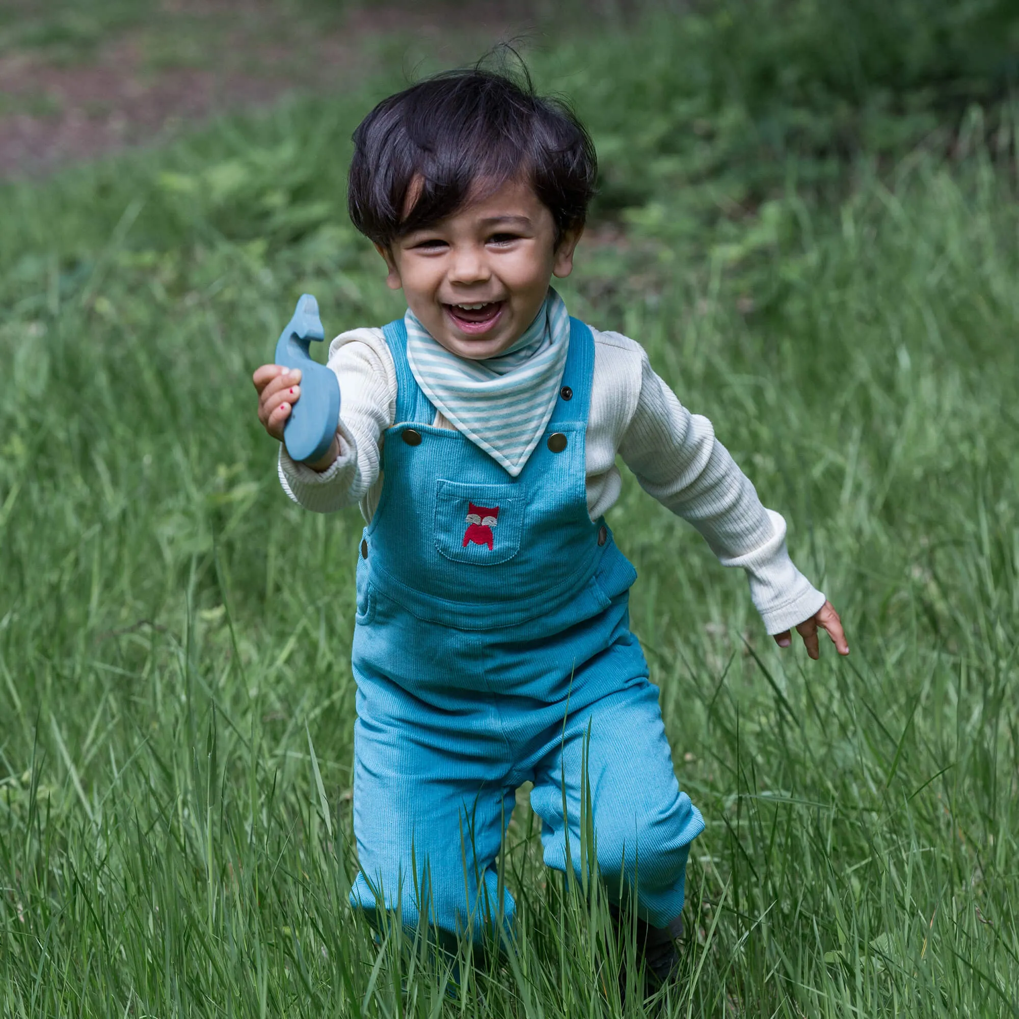 Embroidered Fox Classic Dungarees