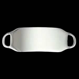 Engraved Stainless Steel Large Rectangle Bracelet ID Tag