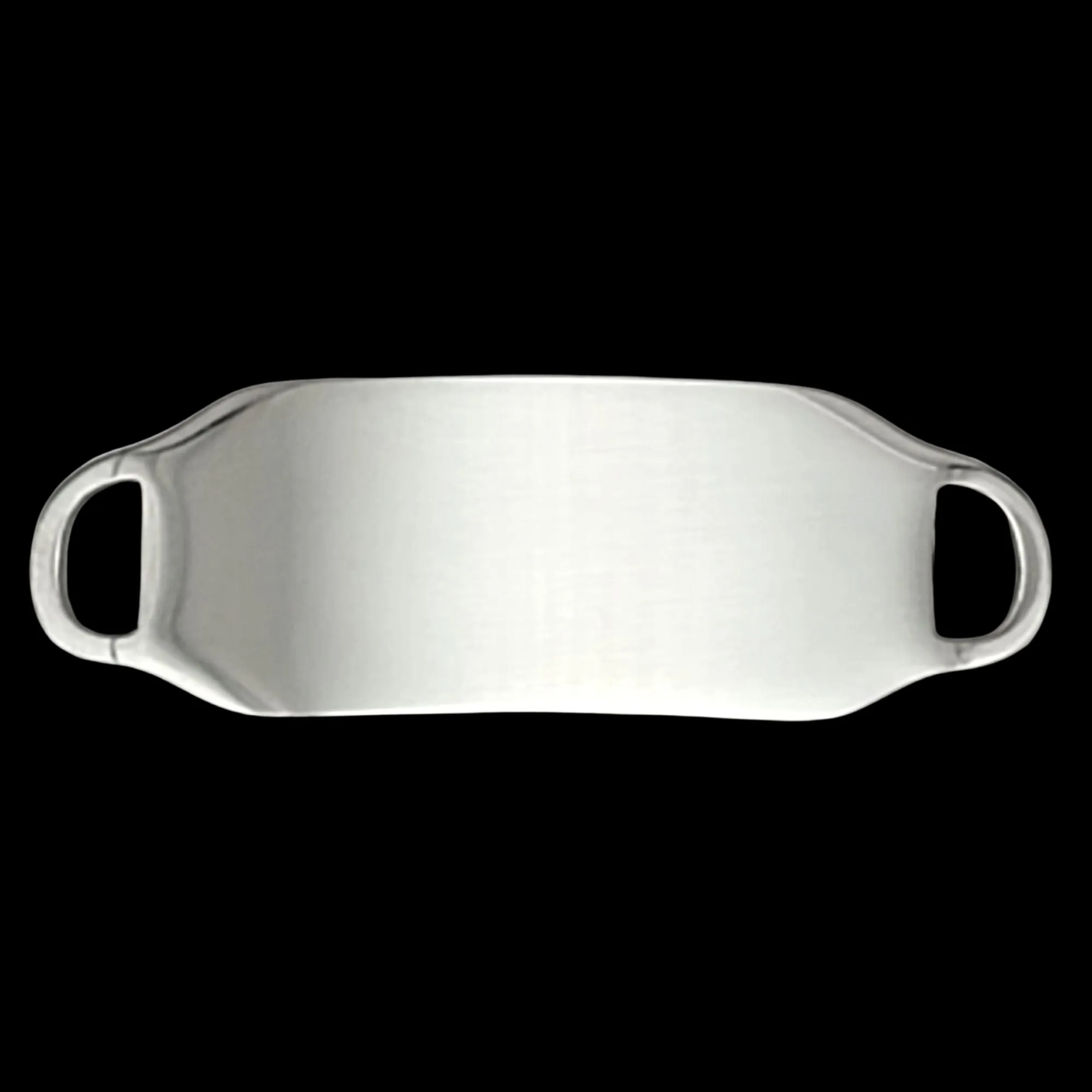 Engraved Stainless Steel Large Rectangle Bracelet ID Tag