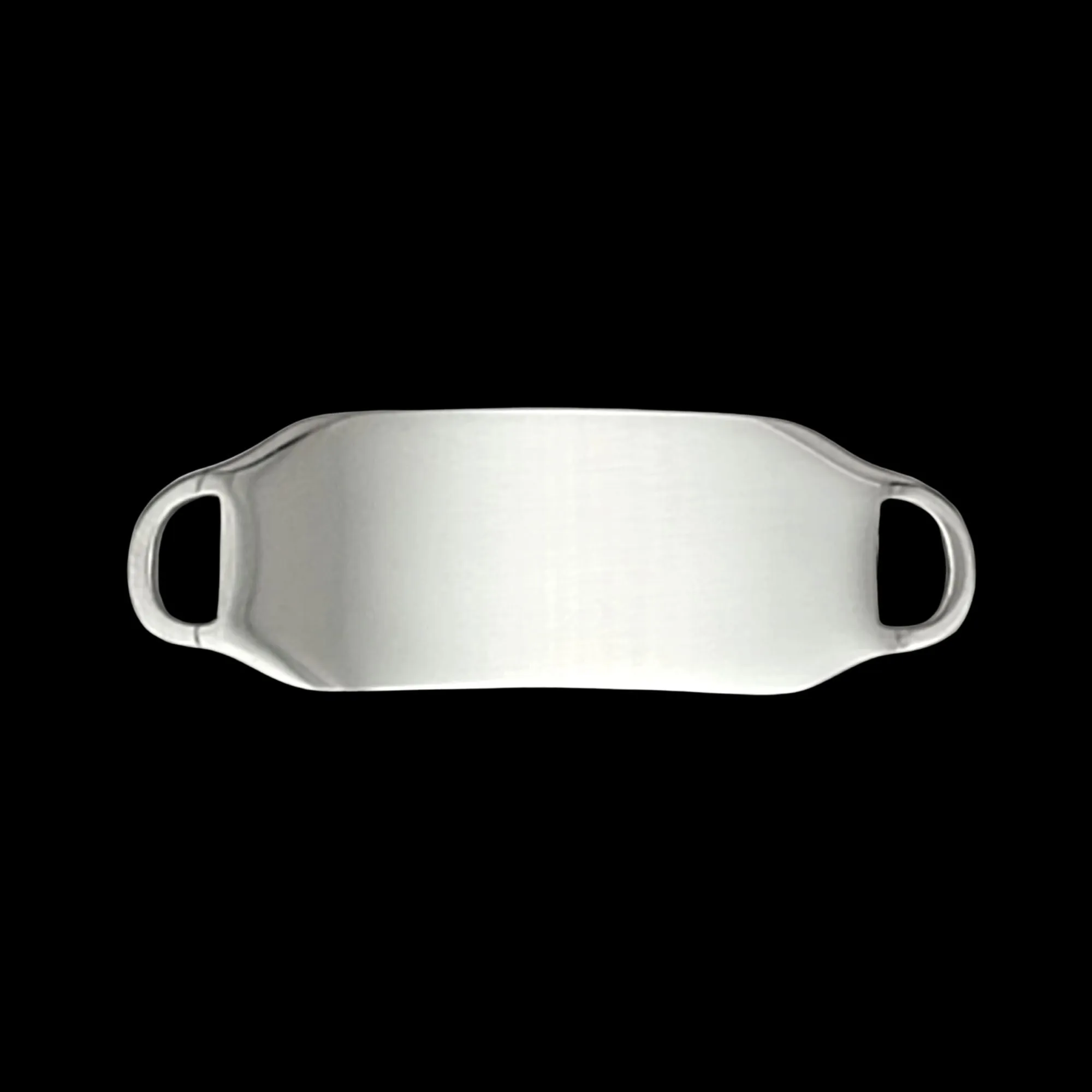 Engraved Stainless Steel Medium Rectangle Bracelet ID Tag