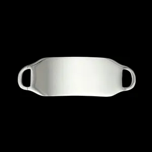 Engraved Stainless Steel Medium Rectangle Bracelet ID Tag