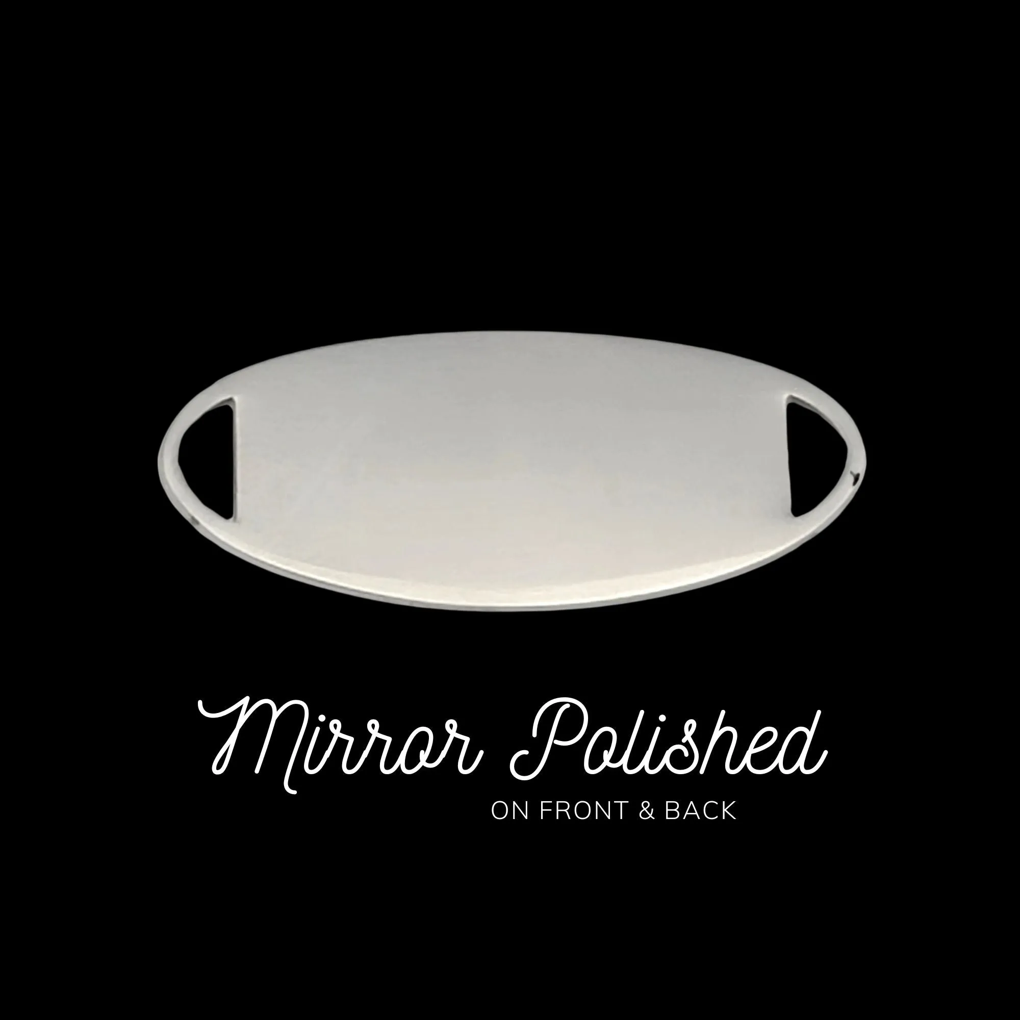 Engraved Stainless Steel Oval Bracelet ID Tag