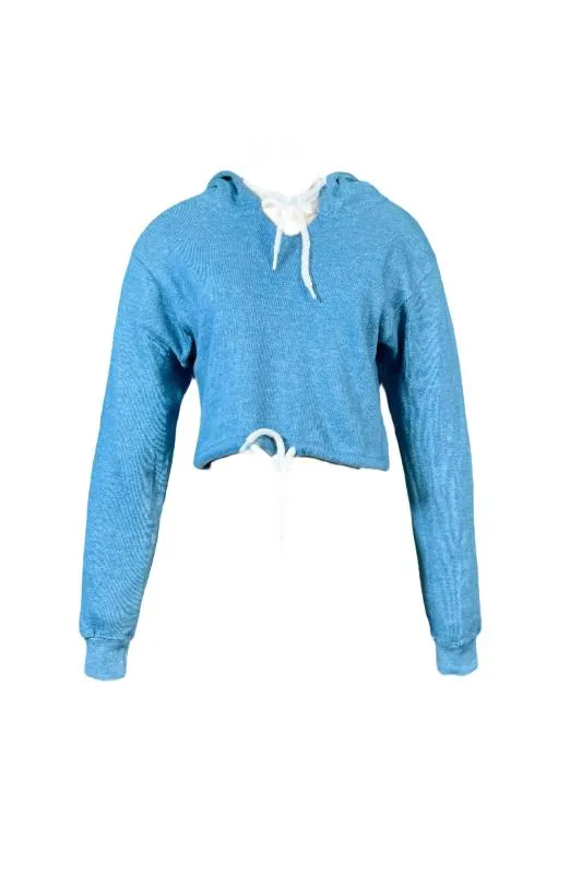 Enzyme Crop Top Fleece Hoodie
