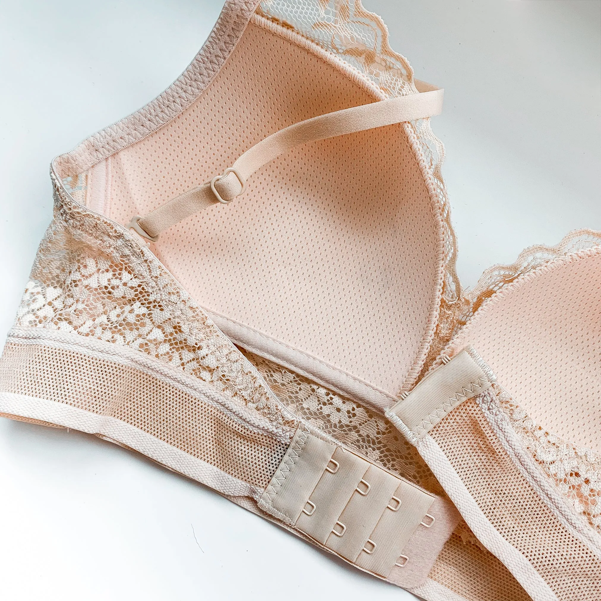 Essential Chic Low-Back Midi Wireless Bra in Nude (Size XL Only)