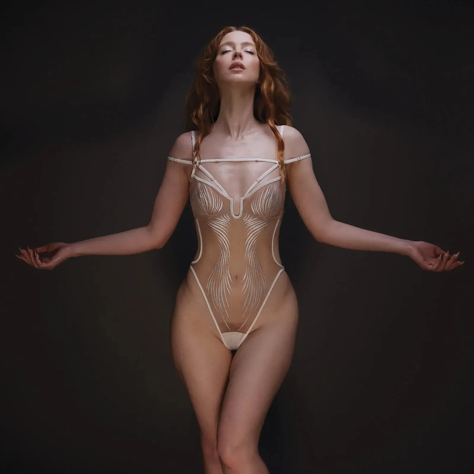Ether Bodysuit in Crystal
