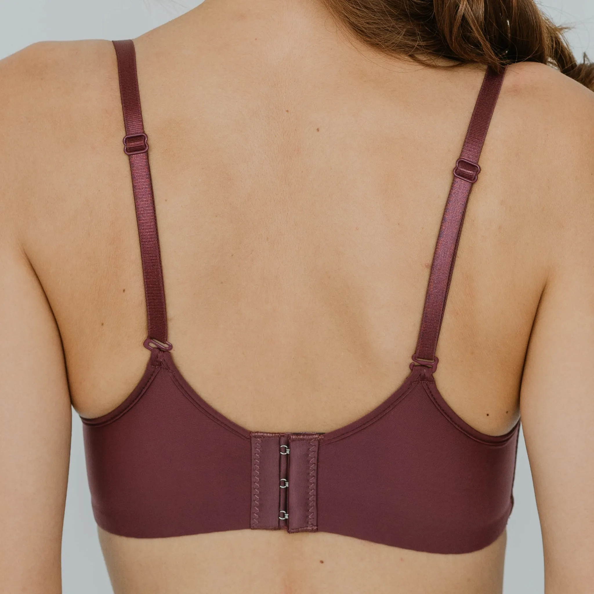 Everyday Carefree Midi Wireless T-Shirt Bra in Wine (Size XL Only)