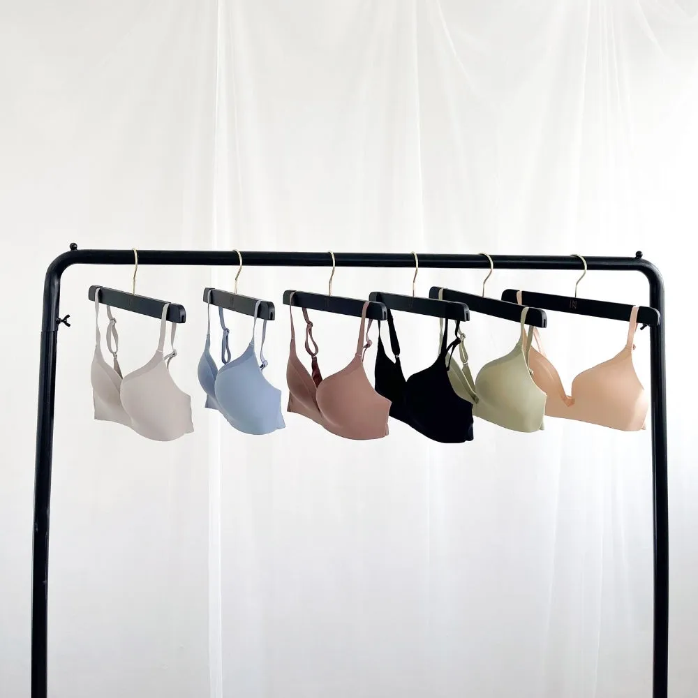 Everyday Comfort Seamless Wireless T-Shirt Bra in Coffee (Size XL)