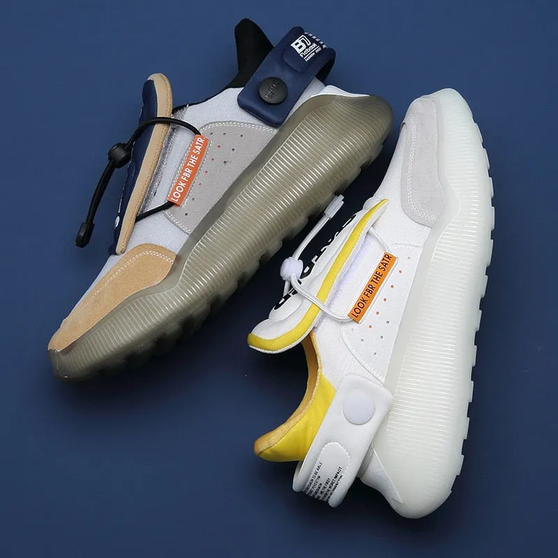 Fashion High Top Men Sneakers Loafers Men Platform White Chunky Sneakers Men Hip Hop Street Shoes Tenis Masculino