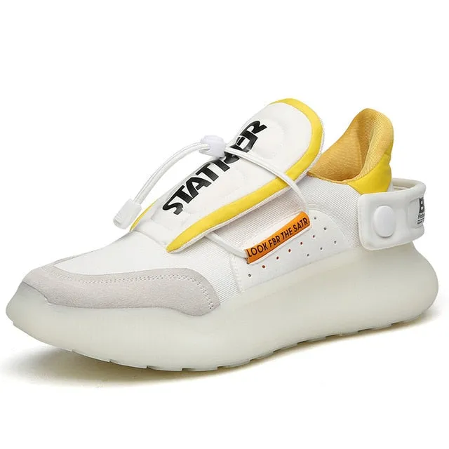 Fashion High Top Men Sneakers Loafers Men Platform White Chunky Sneakers Men Hip Hop Street Shoes Tenis Masculino