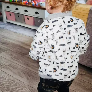 Faux Leather Animal Super Hero Bomber Jacket