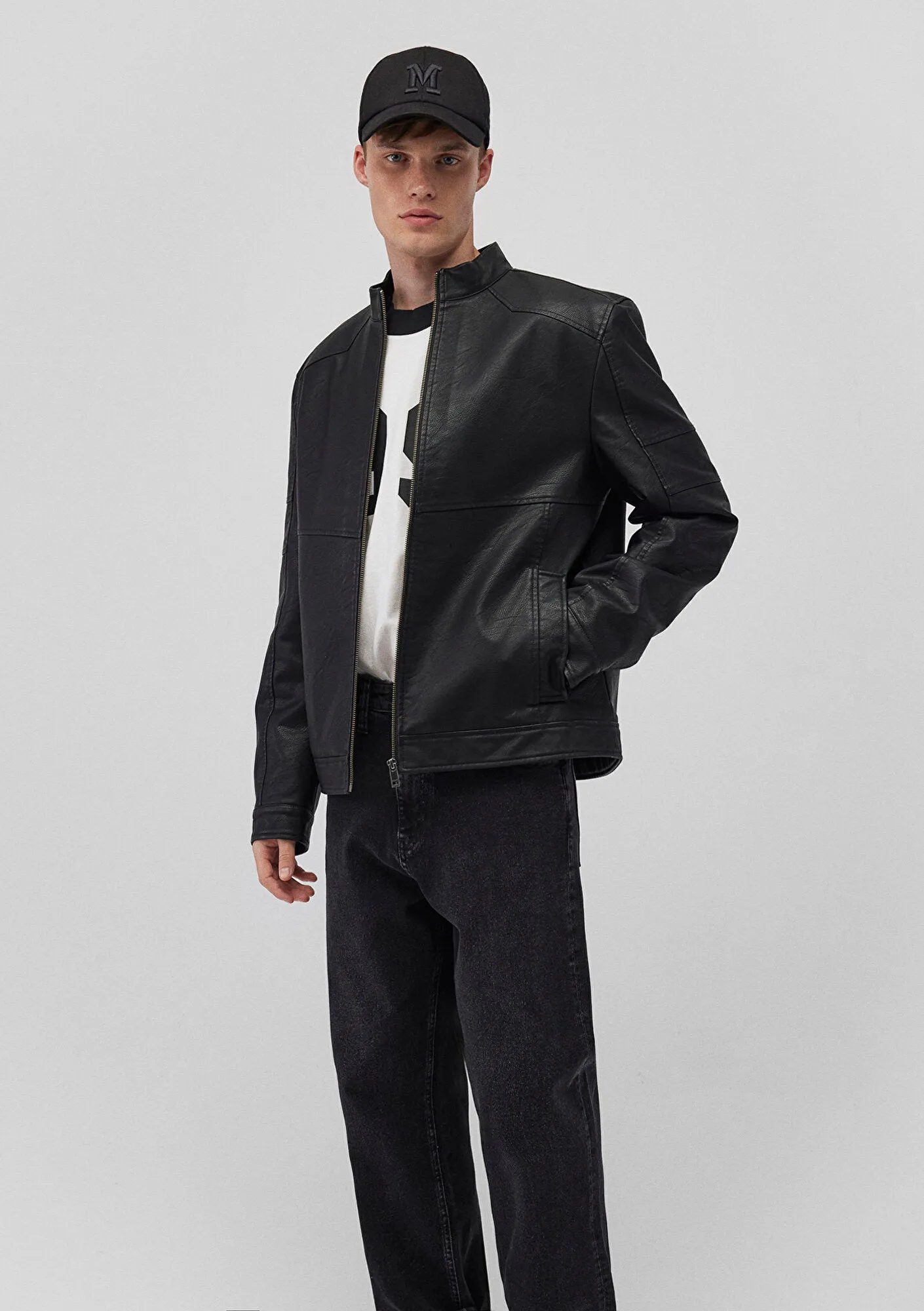 Faux Leather Black Jacket